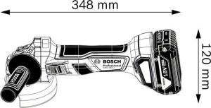 Bosch GWS 180-LI Tek Akülü Taşlama 4 Amper 125mm Bez Çantalı