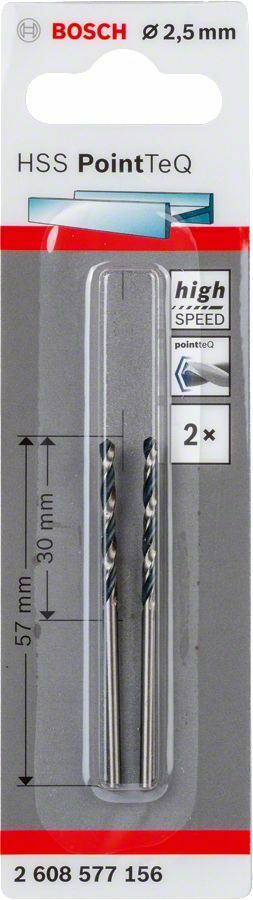 Bosch HSS PointeQ 2,5 mm 2'li Metal Matkap Ucu 2608577156