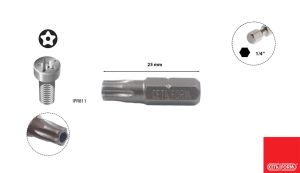 Ceta Form IPR 30 x 25 mm 5 Köşe Delikli Torx Bits Uç CB/811IPR