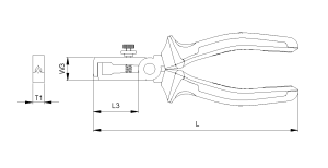 Ceta Form 160 mm Kablo Sıyırma Pensesi Parlak Krom-DuoTech Sap E25-11-0160