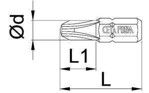 Ceta Form PH1 x 25 mm Yıldız Bits Uç CB/251