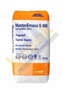 BASF MasterEmaco S 488 Polimer ve Fiber Takviyeli Tamir Harcı 25kg