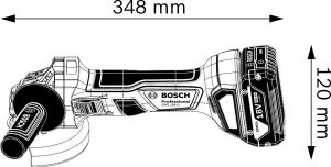 Bosch GWS 180-Li (1x4Ah.) Akülü Taşlama 125 mm Kömürsüz Motor 06019H9025