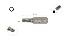 Ceta Form T20 x 25 mm Torx Bits Uç CB/808