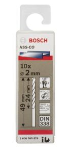 Bosch HSS-Co 2 mm 10'lu Kobaltlı Matkap Ucu 2608585874