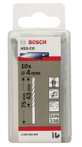 Bosch HSS 4 mm 10'lu Kobaltlı Matkap Ucu 2608585880