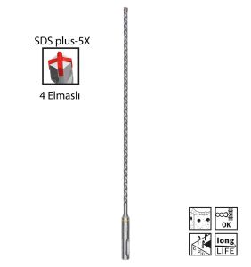 Bosch SDS Plus-5X 5,5 x 310 mm Dört Elmaslı Matkap Ucu 2608836610