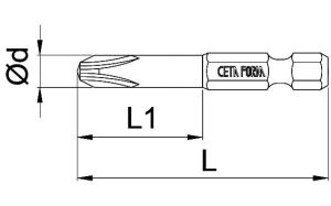 Ceta Form PH3 x 110 mm Ekstra Uzun Yıldız Bits Uç CB/1103