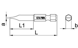 Ceta Form 3 mm Düz Bits 50 mm CB/619