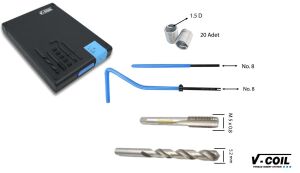 V-Coil M 5 x 0,8 Helicoil Tamir Seti Matkap Uçlu 04009