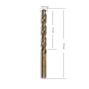 MTE 9,5 mm Paslanmaz Matkap Ucu Altın Seri HSS-E DIN 338