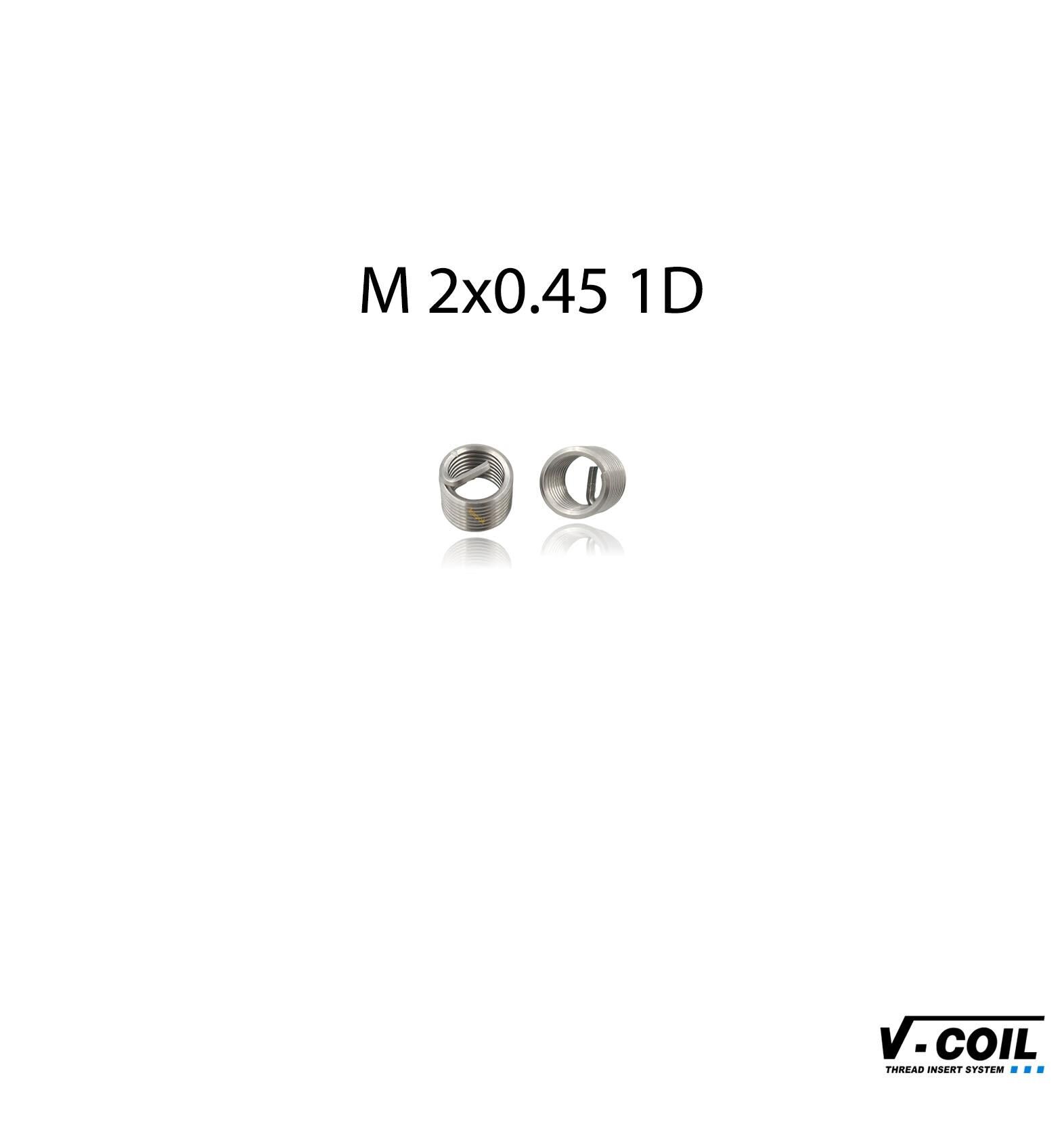 V-Coil M 2x0,4 Tırnaklı 1,0D Helicoil Yay İnox (1 Adet) 07202