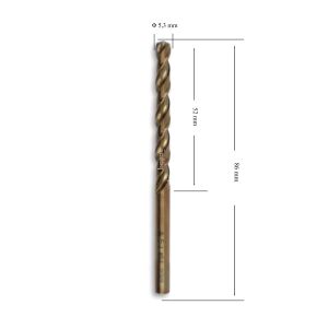 MTE 5,3 mm Paslanmaz Matkap Ucu Altın Seri HSS-E DIN 338