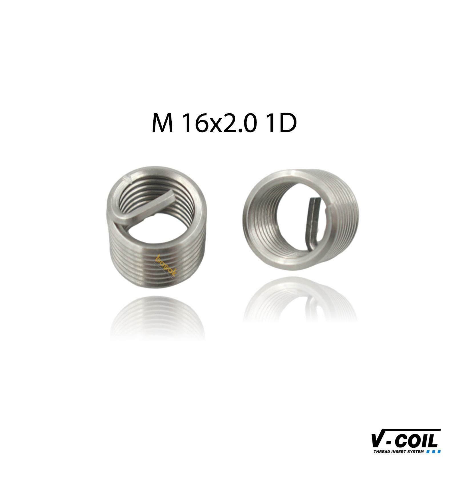 V-Coil M 16x2,0 Tırnaklı 1,0D Helicoil Yay İnox (1 Adet) 07234