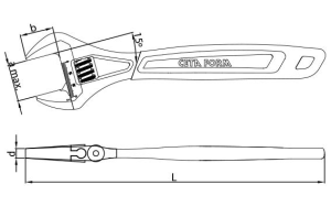 Ceta Form 38mm Geniş Çeneli 8'' 200mm Kurbağacık B21W-200B