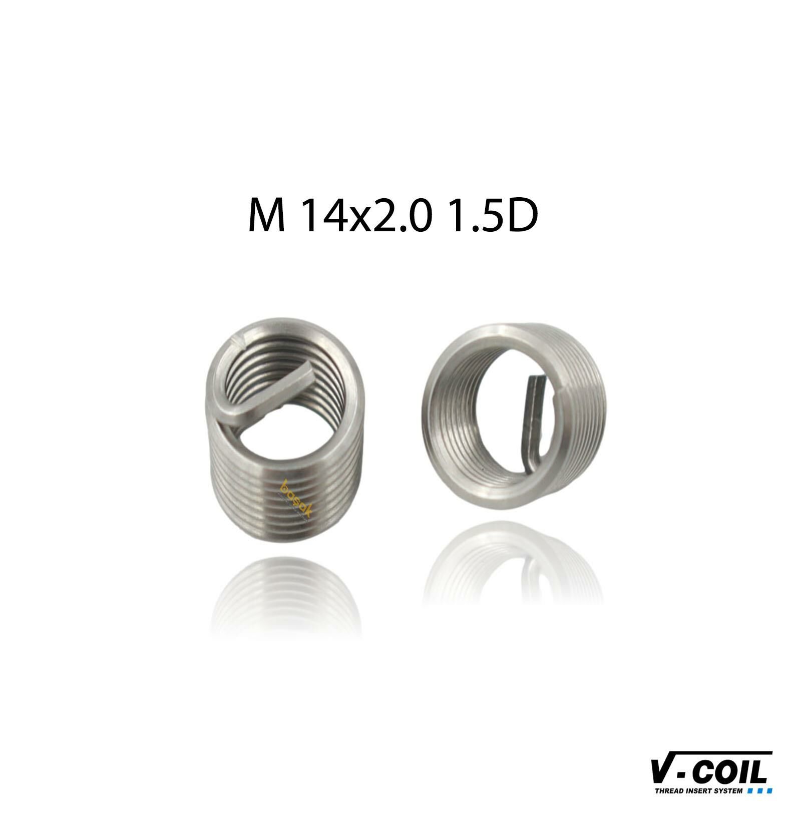 V-Coil M 14x2,0 Tırnaklı 1,5D Helicoil Yay İnox (1 Adet) 07325