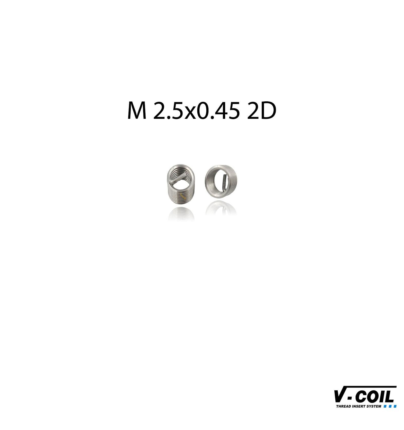 V-Coil M 2,5x0,45 Tırnaklı 2,0D Helicoil Yay İnox (1 Adet) 07404