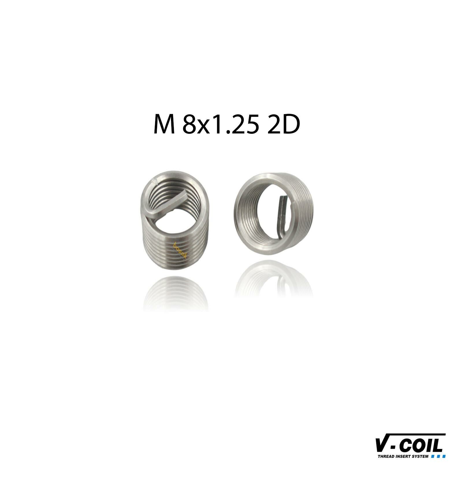 V-Coil M 8x1,25 Tırnaklı 2,0D Helicoil Yay İnox (1 Adet) 07411