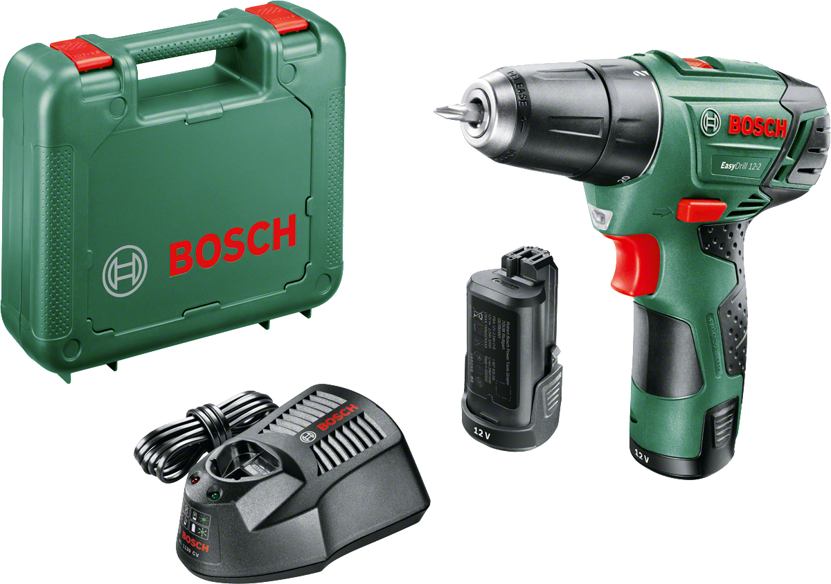 Bosch Easy Drill 12-2 (2x2,5Ah.) Akülü Delme/Vidalama Makinesi 060397290X