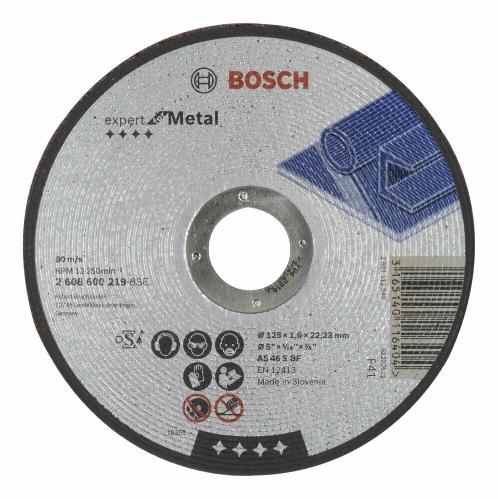 Bosch 125x1,6 mm Expert for Metal Düz 2608600219