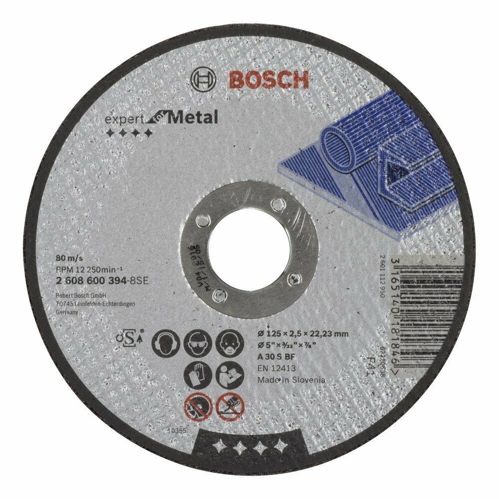 Bosch 125x2,5 mm Expert for Metal Düz 2608600394