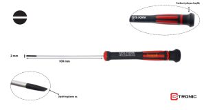 Ceta Form 2 x 100 mm Elektronikçi Düz Tornavida H01-20-100