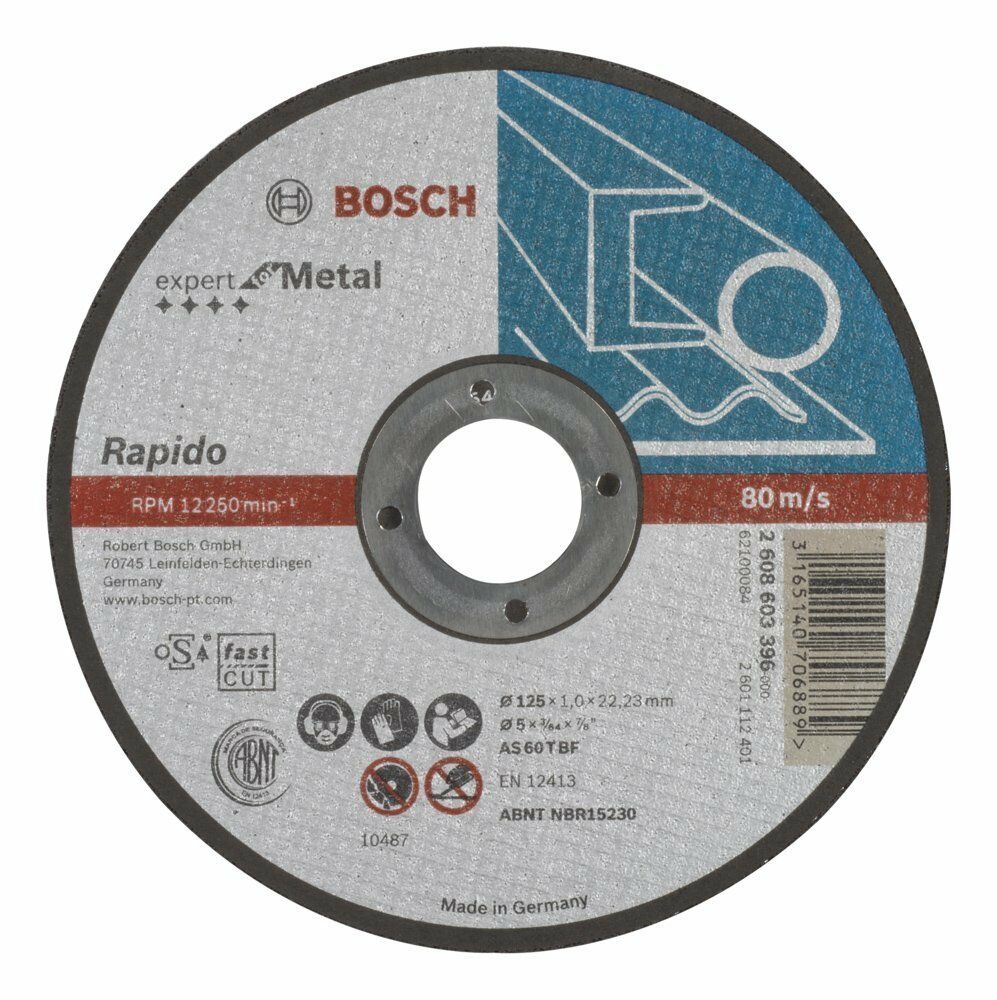 Bosch 125x1 mm Expert Metal Kesme Taşı Rapido Düz 2608603396