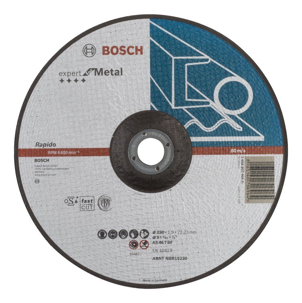 Bosch 230x1,9mm Expert Metal Kesme Taşı Rapido Bombeli 2608603404