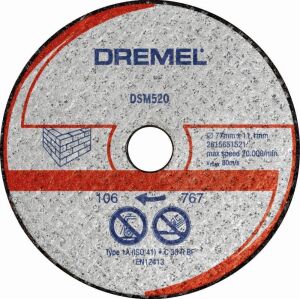 Dremel DSM520  Duvar Kesme Diski DSM20 İçin (2adet) 2615S520JB