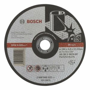 Bosch 180x3 mm Expert Inox Kesme Taşı Düz 2608600322