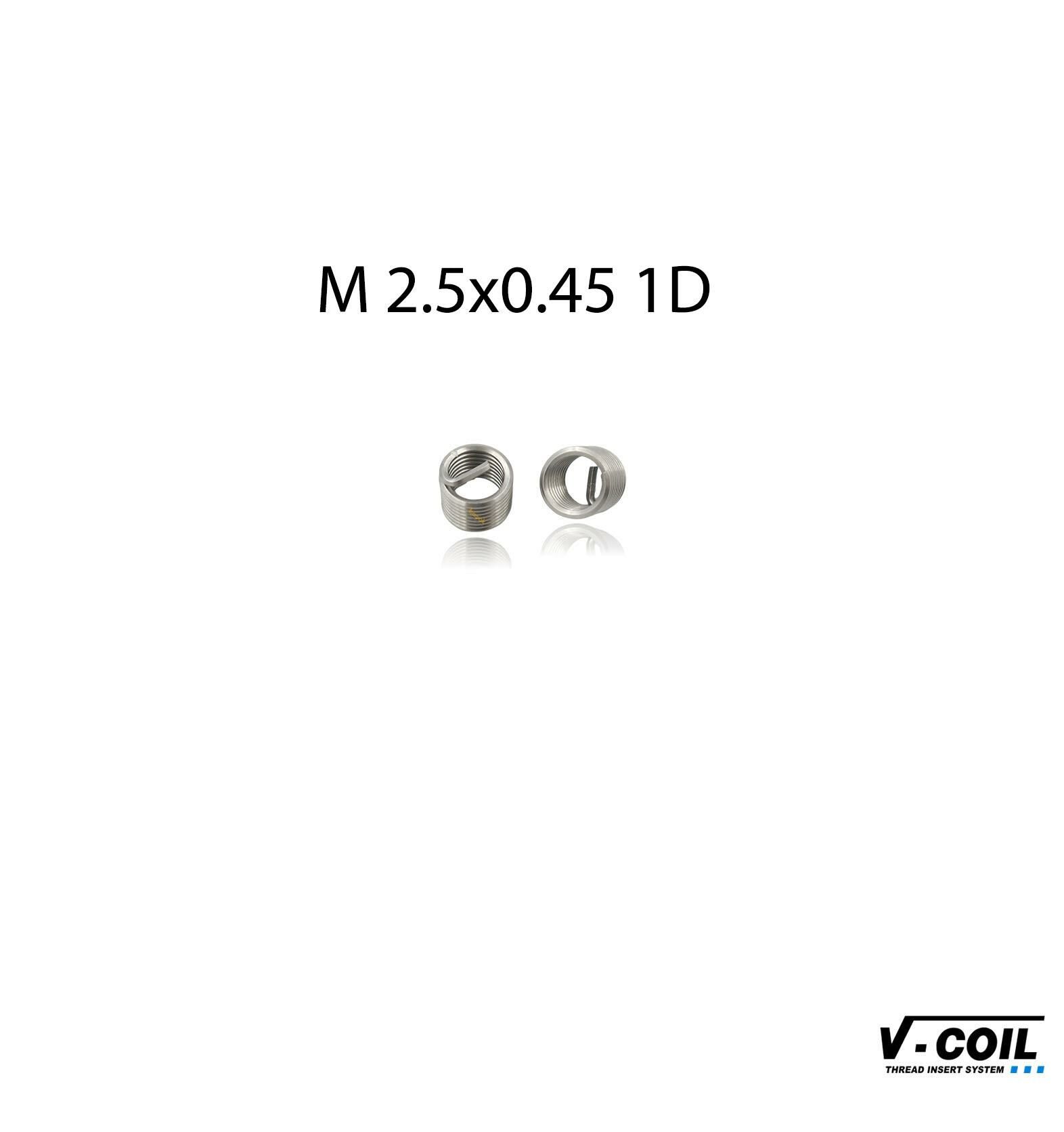 V-Coil M 2,5x0,45 Tırnaklı 1,0D Helicoil Yay İnox (1 Adet) 07204