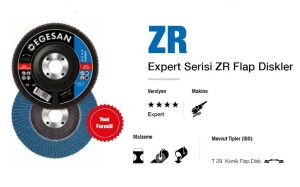 Egesan Paslanmaz Flap Disk Expert 115mm ZR 60 Kum