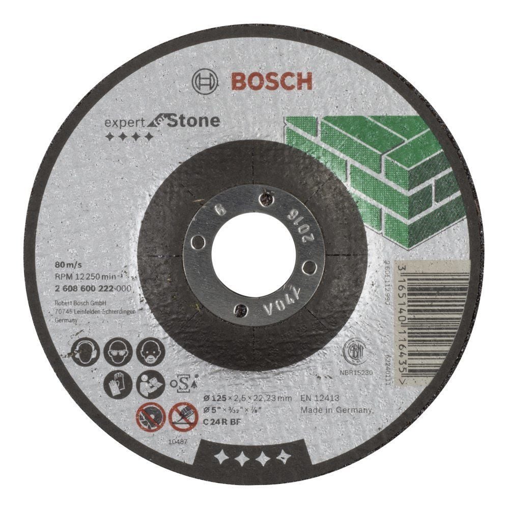 Bosch 125x2,5 mm Expert Taş-Mermer Kesme Taşı Bombeli 2608600222