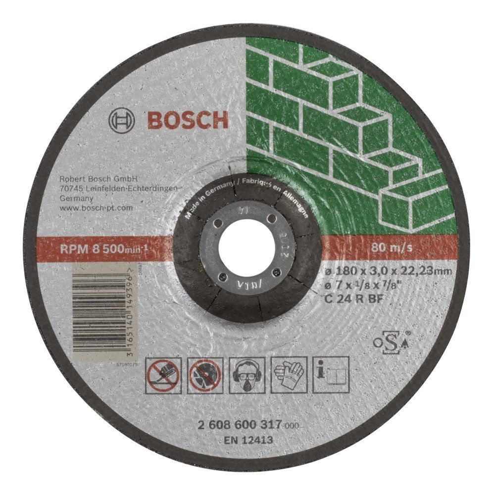 Bosch 180x3 mm Expert Taş-Mermer Kesme Taşı Bombeli 2608600317