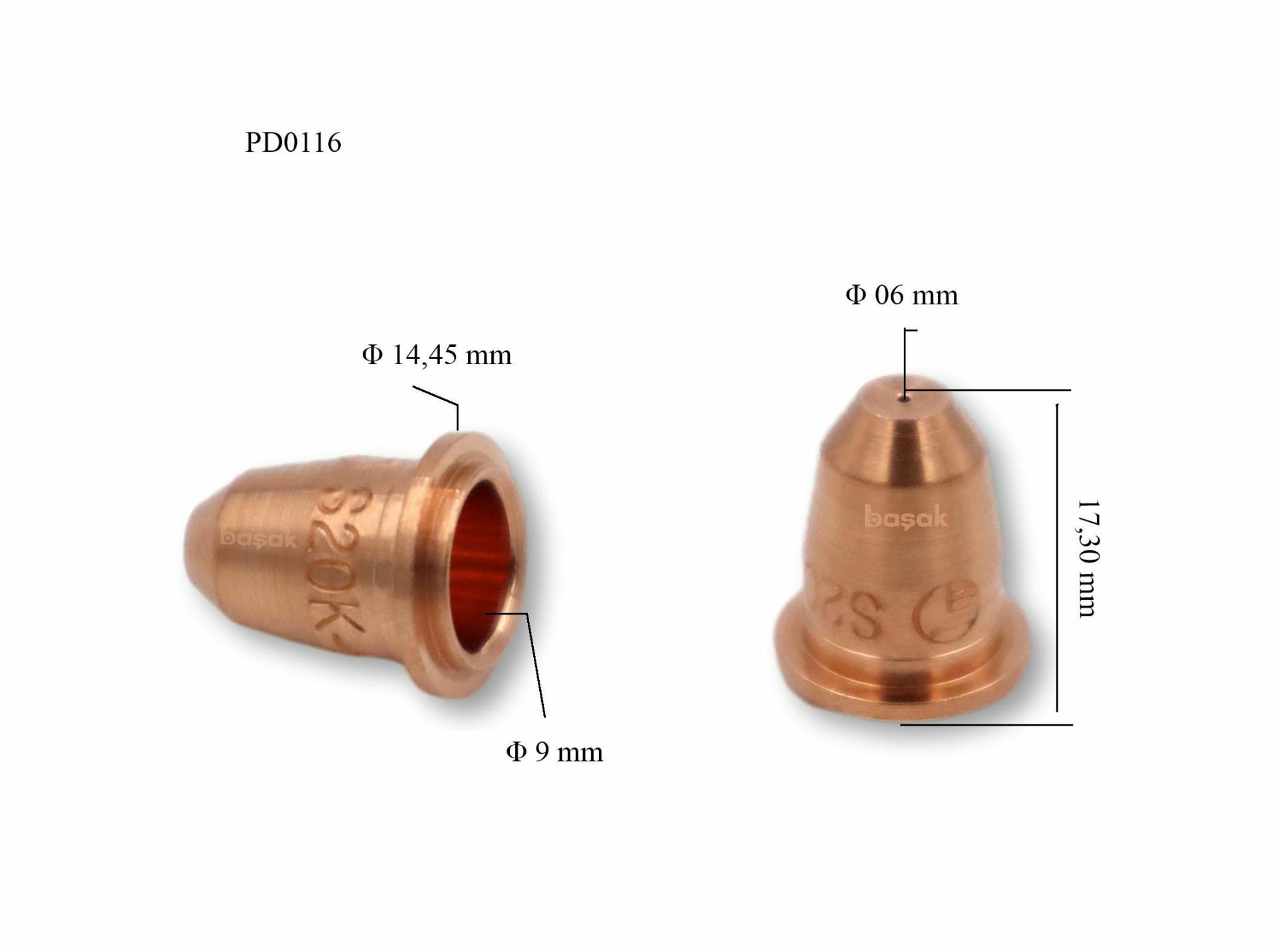 Trafimet S25-S35-S45 0,65mm Plazma Kesim Memesi  PD0116-06