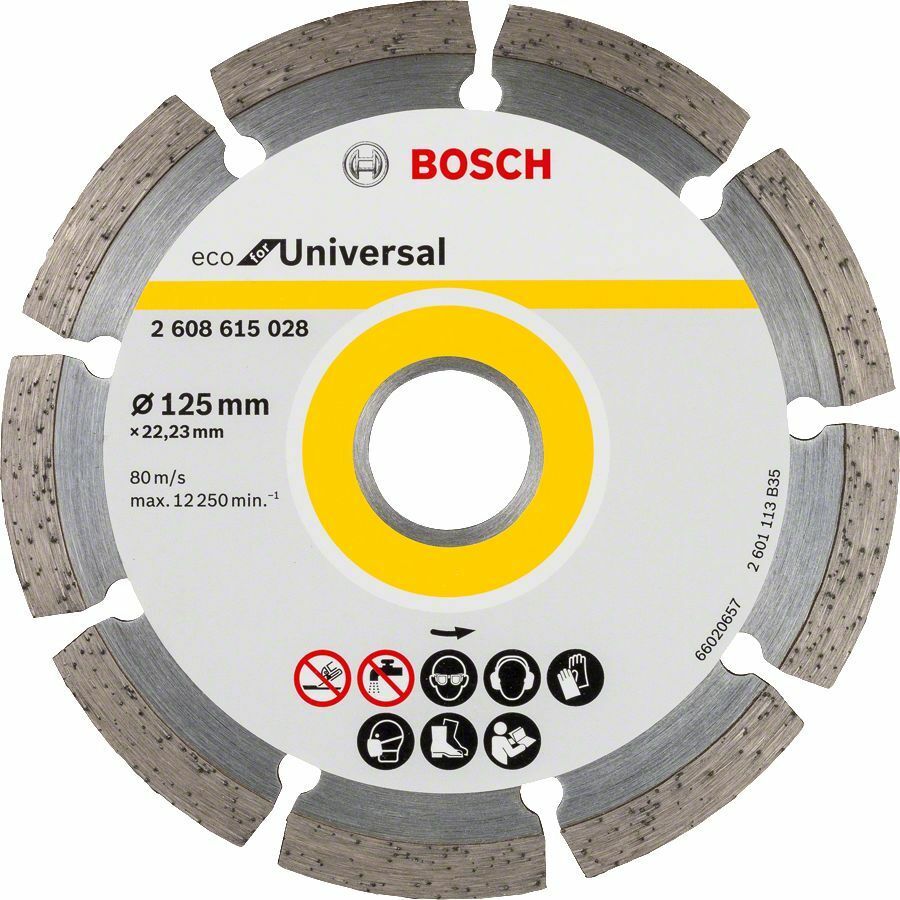 Bosch Eco 125mm Elmas Testere Yapı Malzemeleri İçin 2608615028