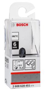 Bosch 6mm Şaftlı Dayamaklı Fitil Freze Ucu 6*9,5 2608628451
