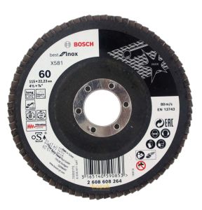 Bosch 115 mm 60 Kum X581 Best Inox Flap Disk 2608608264