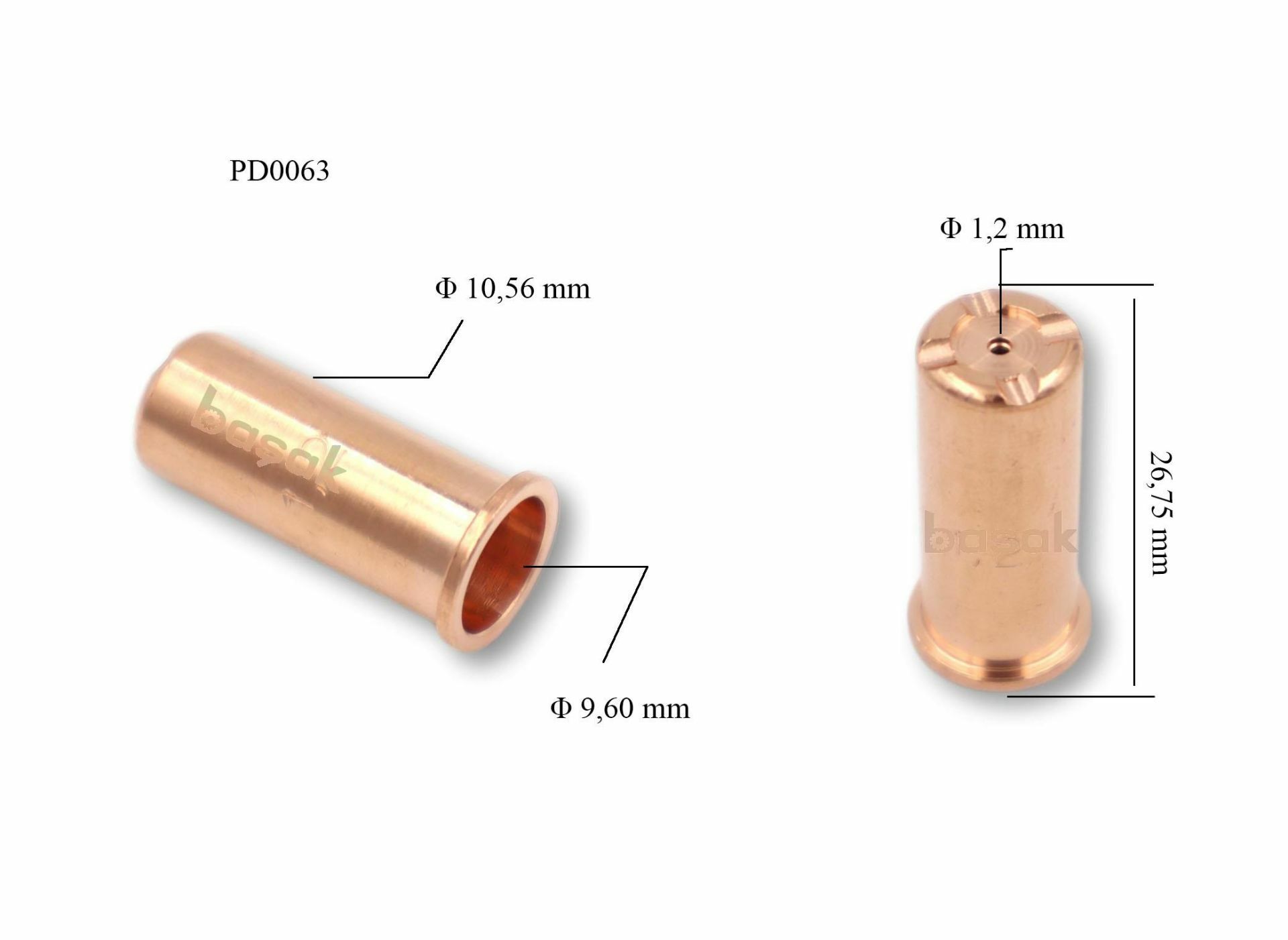 Trafimet CB 50 - CB 70 1,2mm Uzun Plazma Kesim Memesi  PD0063-12