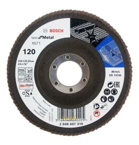 Bosch 115 mm 120 Kum X571 Best İnox-Metal Flap Disk 2608607319