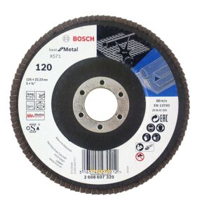 Bosch 125 mm 120 Kum X571 Best İnox-Metal Flap Disk 2608607320