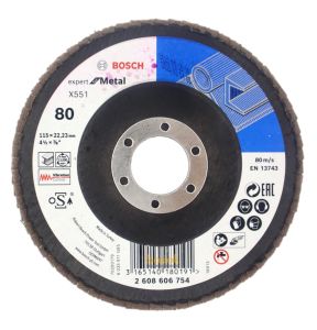 Bosch 115 mm 80 Kum X551 Expert İnox-Metal Flap Disk 2608606754