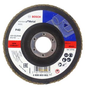 Bosch 115 mm 40 Kum X431 Standart Metal Flap Disk 2608603652