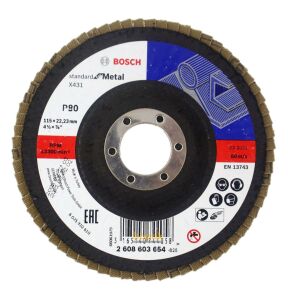 Bosch 115 mm 80 Kum X431 Standart Metal Flap Disk 2608603654