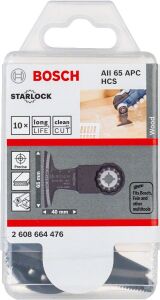 Bosch Starlock - AII 65 APC - HCS Ahşap İçin Daldırmalı Testere Bıçağı 10'lu 2608664476