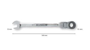 Ceta Form 10 mm Mafsallı Cırcırlı Kombine Anahtar B06-10