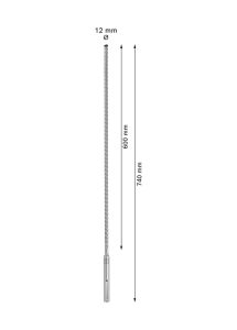 Bosch Expert 12x 740 mm Yeni Sds Max-8X Delme Ucu 2608900203