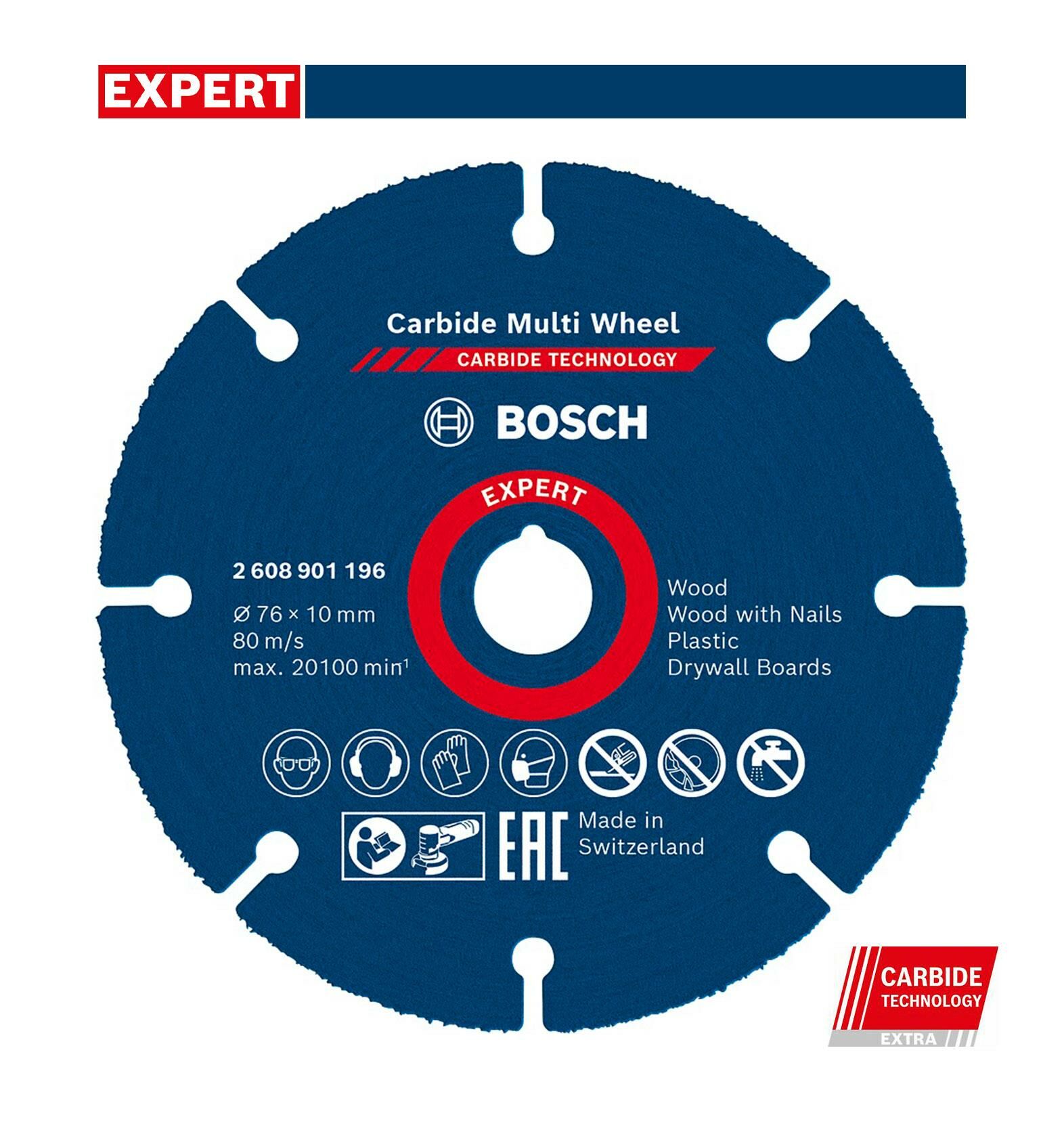 Bosch Expert 76 mm Carbide Multi Wheel Kesme Diski 2608901196