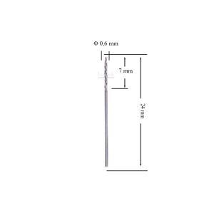 MTE 0,6 mm Taşlanmış Metal Matkap Ucu HSS DIN 338