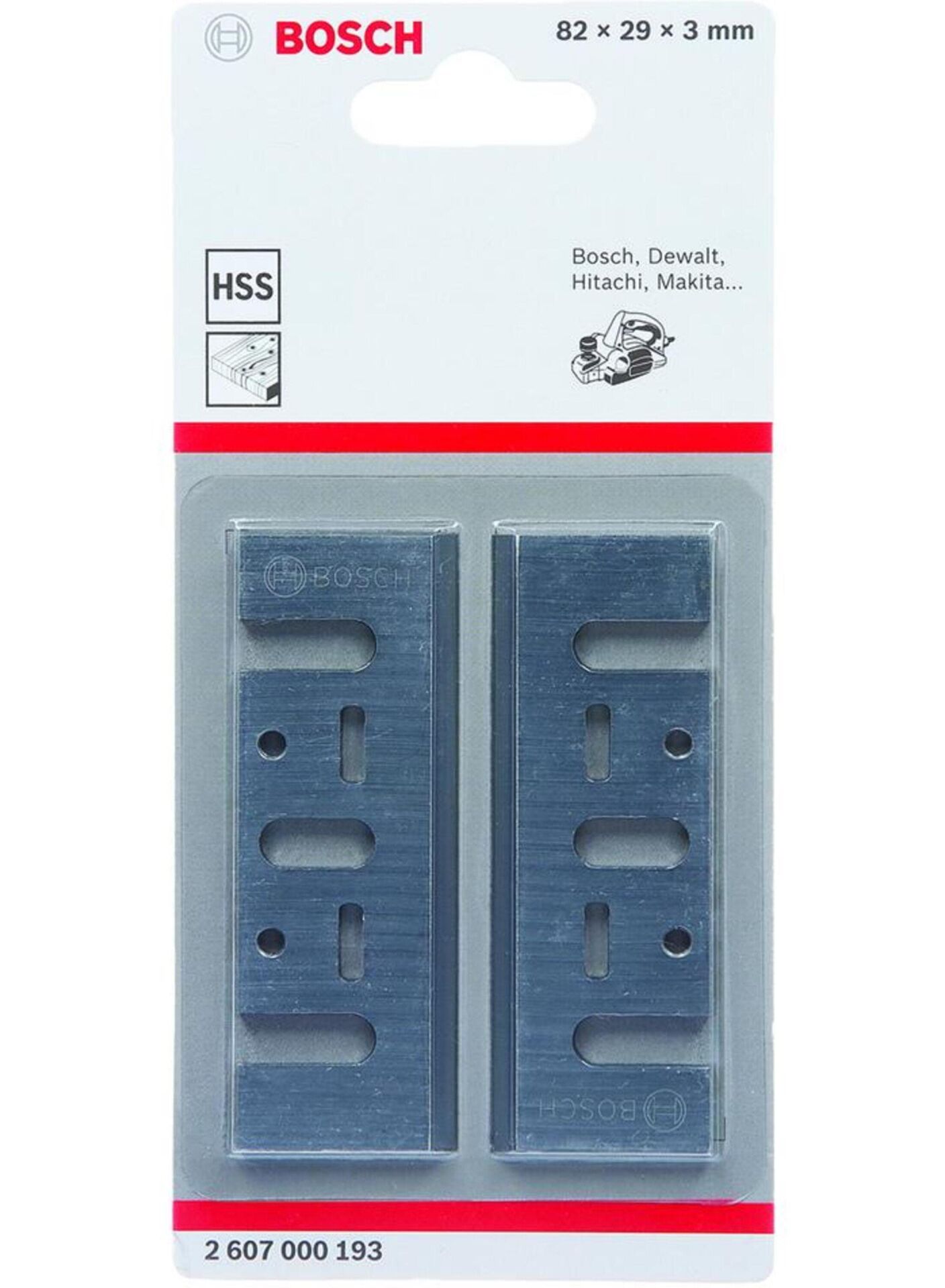 Bosch Planya Bıçağı HSS GHO 6500 82 x 29 x 3mm 2'li 2607000193